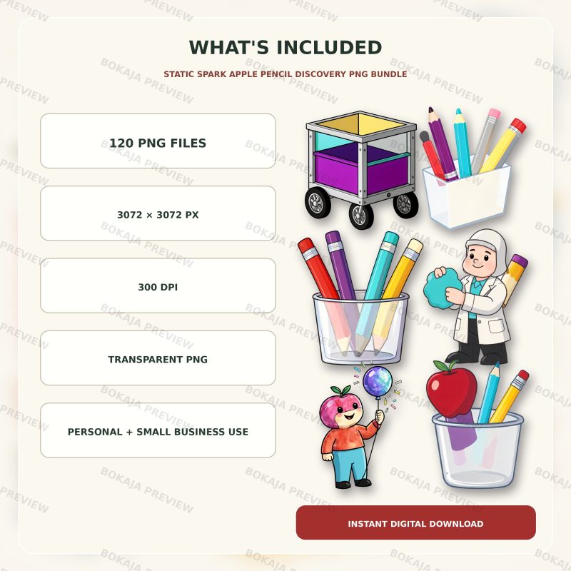 Static Spark Apple Pencil Discovery PNG Bundle image 6