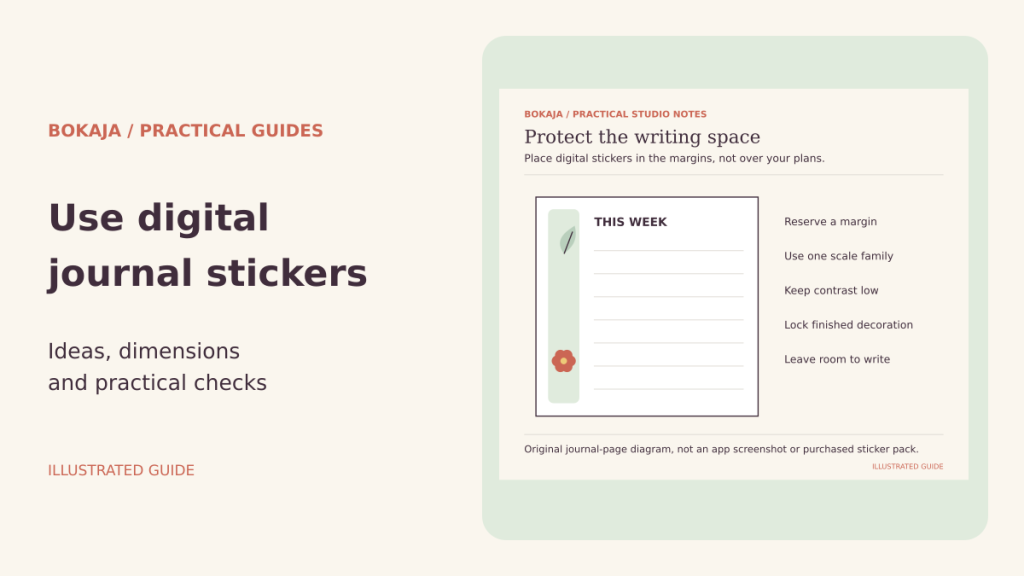 How to Use Digital Journal Stickers Without Cluttering Your Pages — illustrated guide