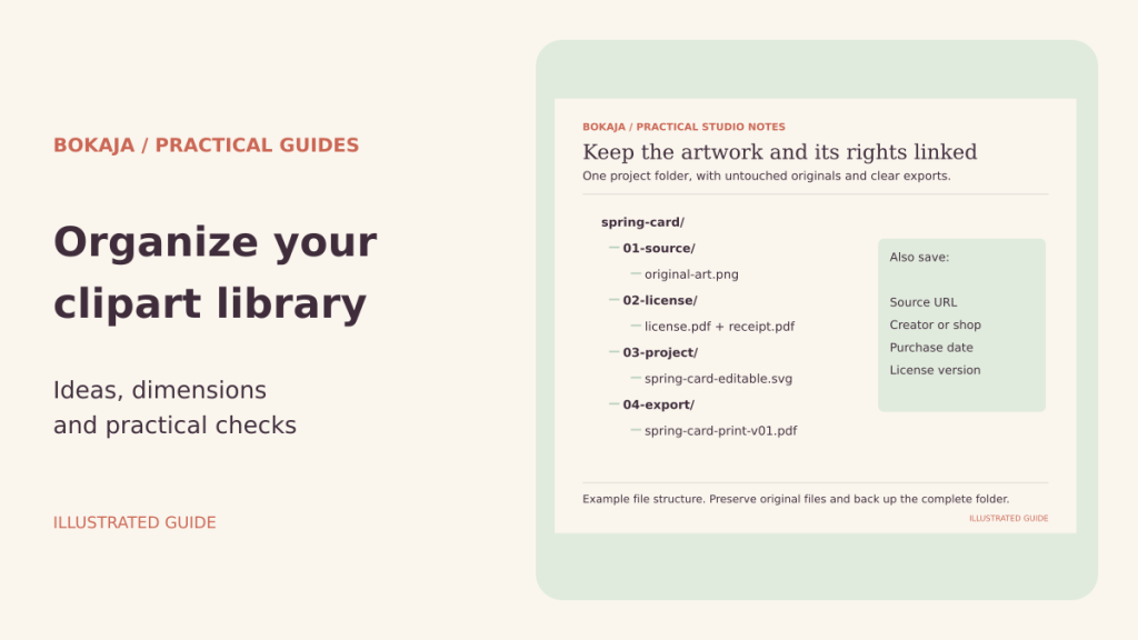 How to Organize Digital Clipart Files and Keep Their Licenses — illustrated guide