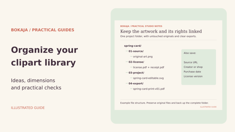 How to Organize Digital Clipart Files and Keep Their Licenses — illustrated guide