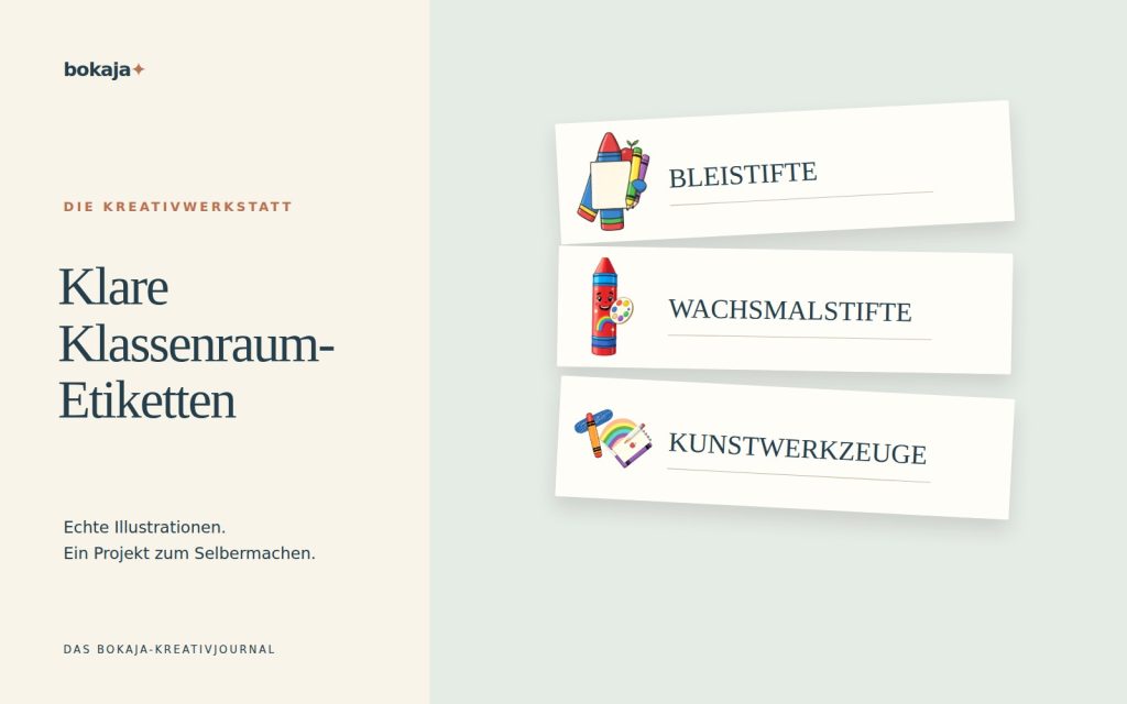 So gestaltest du Klassenraum-Etiketten, die gut lesbar und praktisch sind