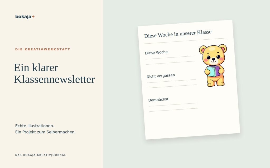 Gestaltungsideen für Klassennewsletter: ein übersichtliches Update auf einer Seite