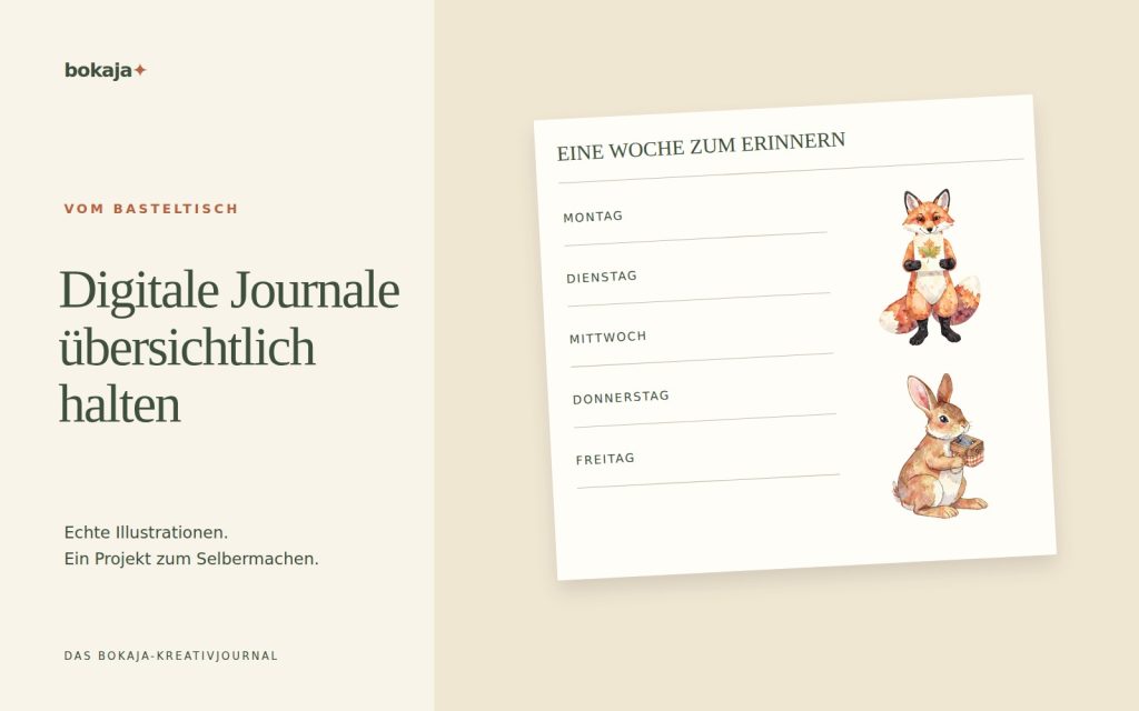 So nutzt du digitale Journal-Sticker, ohne deine Seiten zu überladen