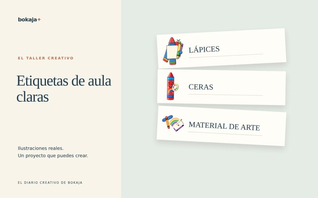 Cómo hacer etiquetas de aula fáciles de leer y usar