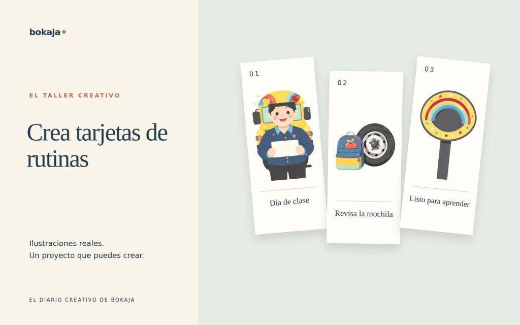 Cómo hacer tarjetas de rutinas visuales para el aula o casa