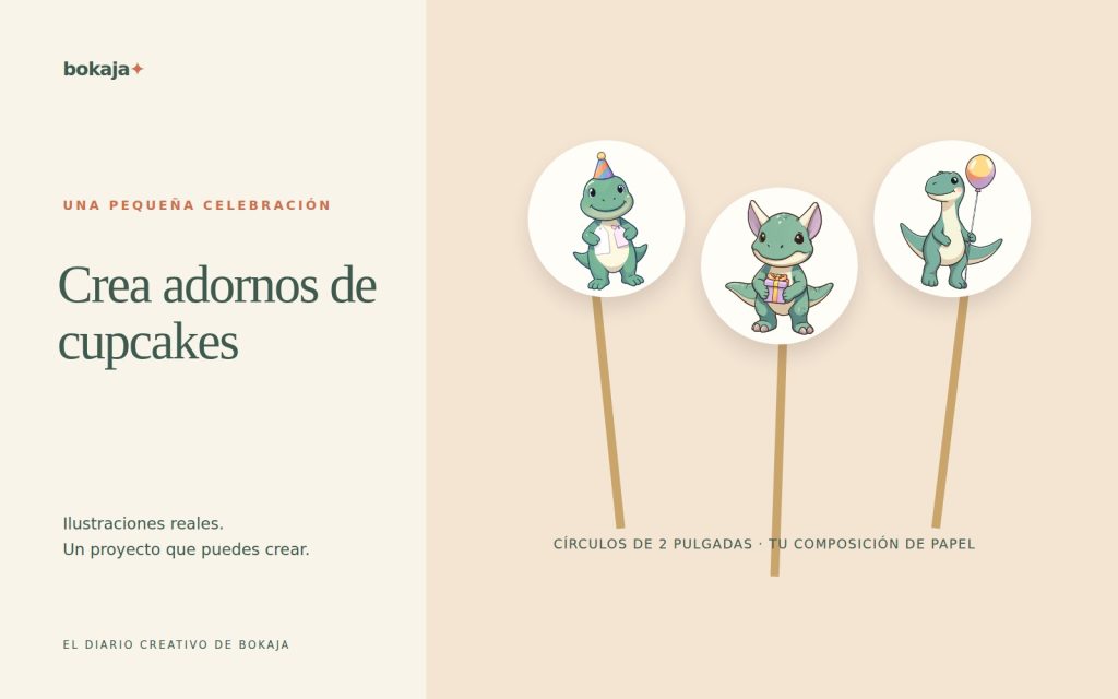 Cómo hacer adornos para cupcakes con clipart PNG