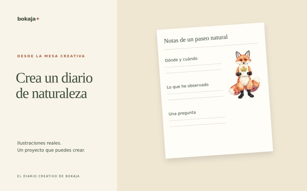 Ideas imprimibles para un diario de naturaleza otoñal que puedes crear tú
