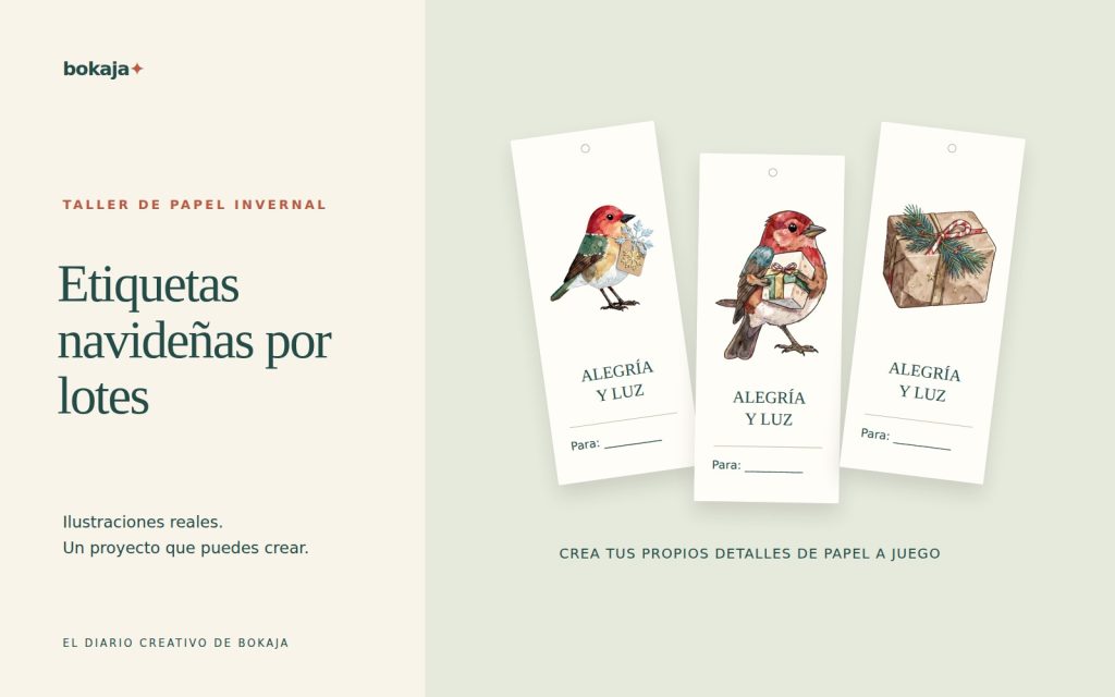 Cómo hacer etiquetas de regalo de Navidad: un proceso práctico por tandas