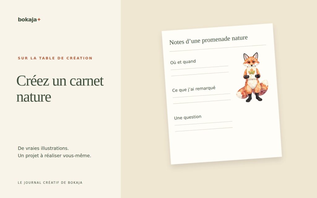 Idées d’imprimables pour un carnet nature d’automne à créer vous-même