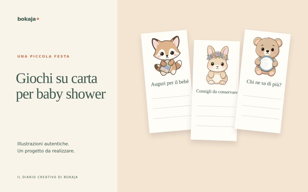 Come creare giochi per baby shower: tre semplici attività su carta