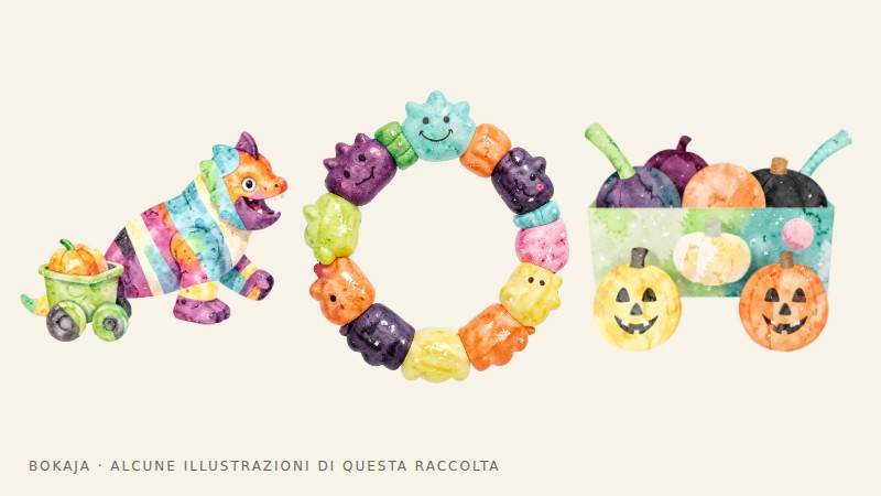 Illustrazioni dalla raccolta PNG Sfilata dei piccoli mostri per dolcetto o scherzetto
