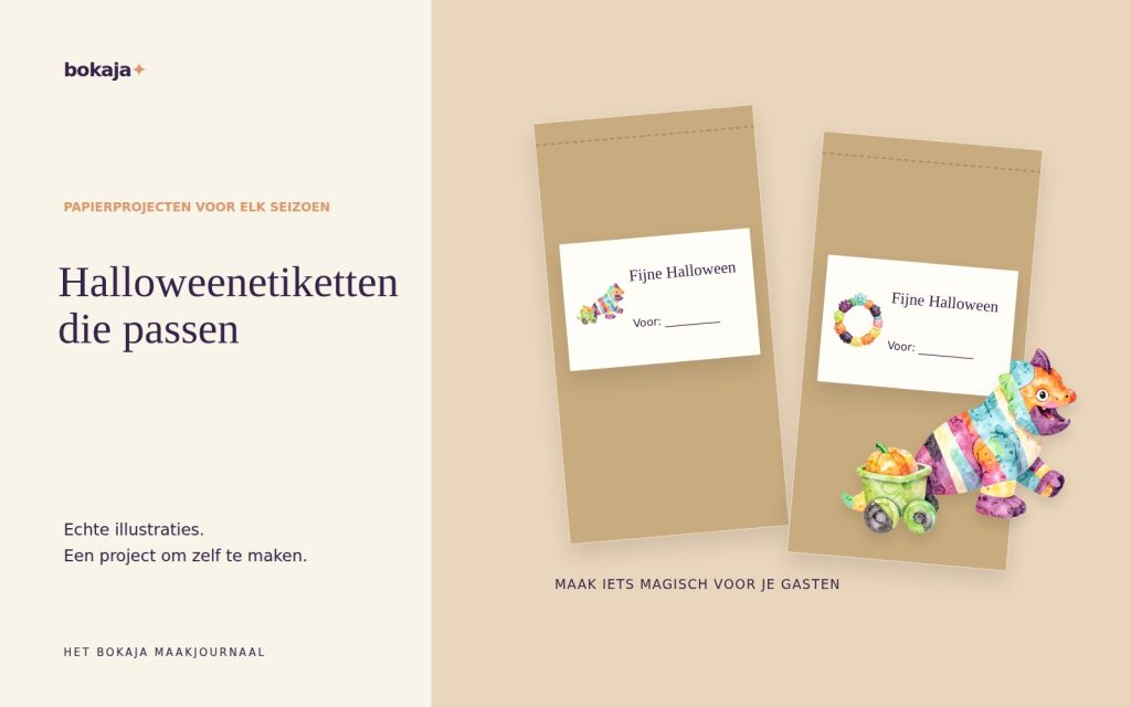 Zo maak je Halloweenetiketten voor traktatiezakjes