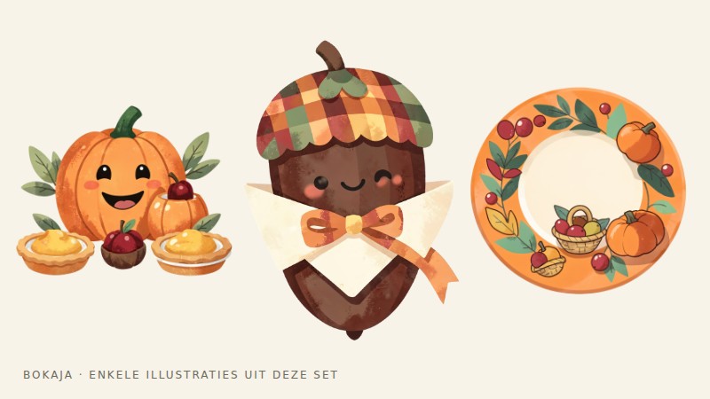 Illustraties uit de PNG-collectie Schattige tafeldekclub voor Thanksgiving