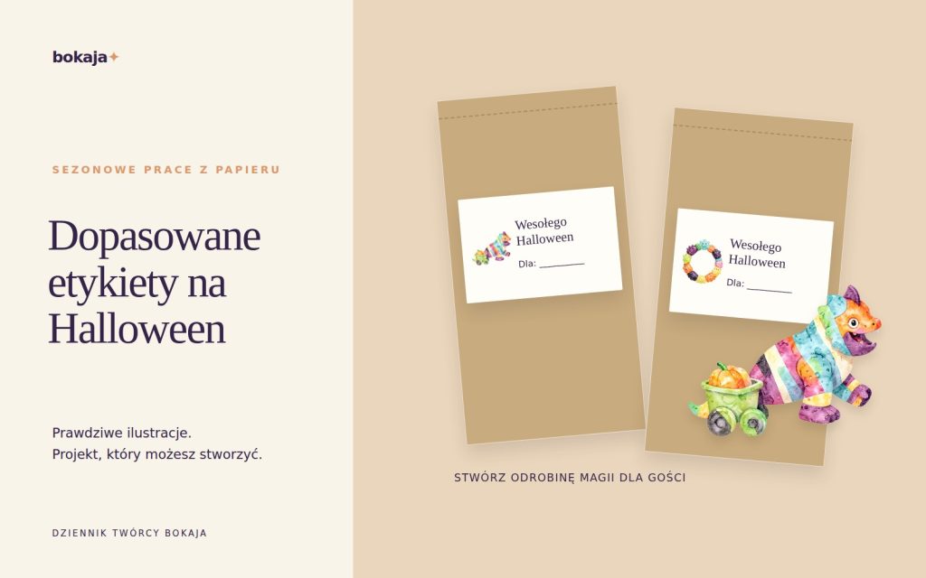 Jak zrobić etykiety na halloweenowe torebki ze smakołykami