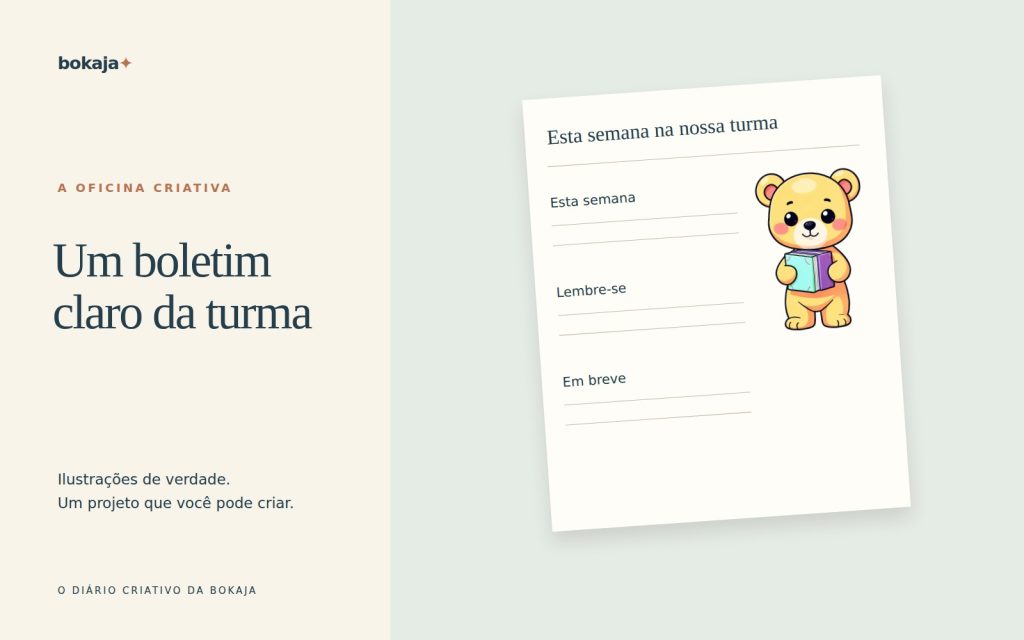 Ideias de design para boletim da turma: crie uma atualização clara de uma página