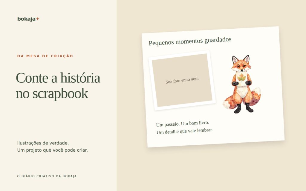 Layout de scrapbook com clipart: crie uma página em torno da sua história
