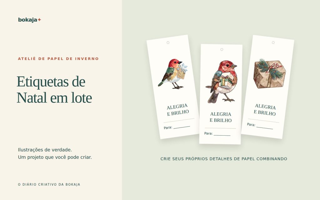 Como fazer tags de Natal para presentes: um processo prático de produção em lote
