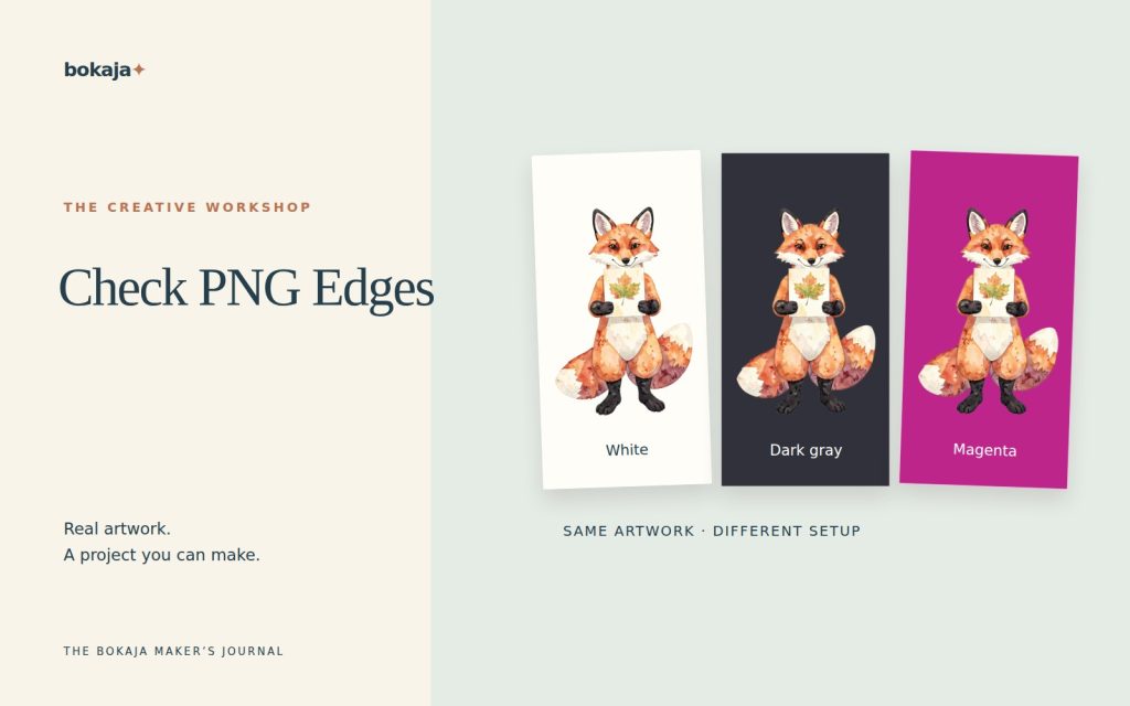 Check PNG Edges — project layouts made with Bokaja artwork