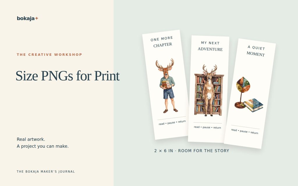 Size PNGs for Print — project layouts made with Bokaja artwork