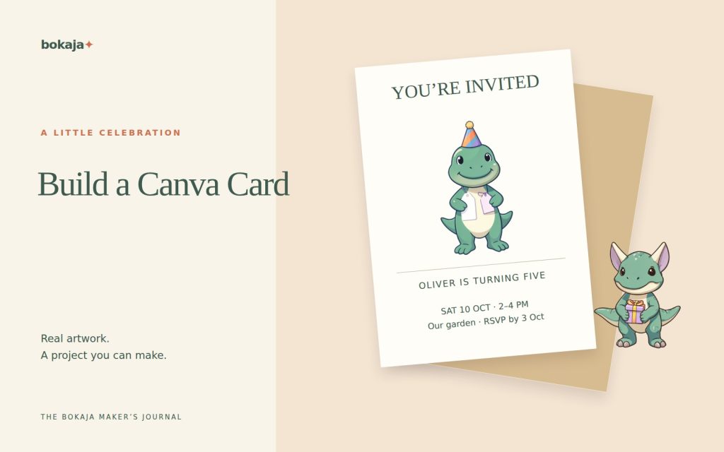 Build a Canva Card — project layouts made with Bokaja artwork