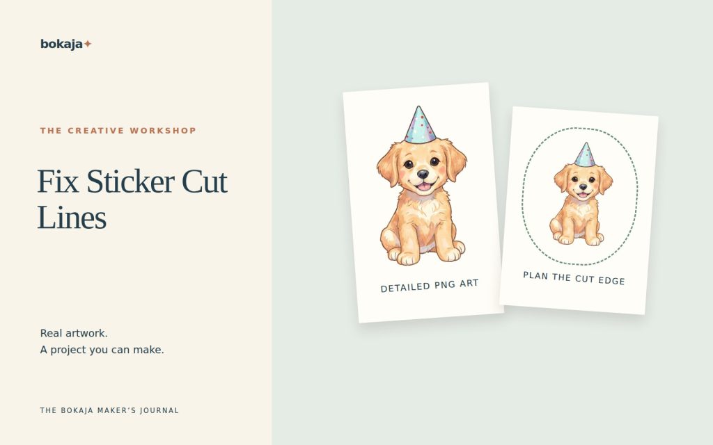 Fix Sticker Cut Lines — project layouts made with Bokaja artwork
