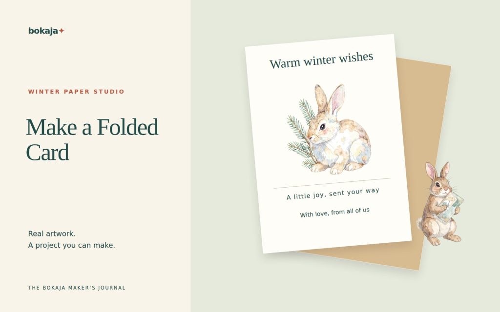 Make a Folded Card — project layouts made with Bokaja artwork