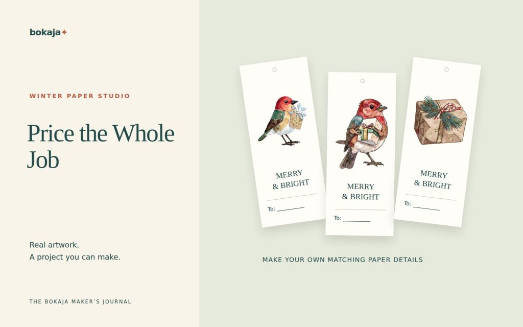Price the Whole Job — project layouts made with Bokaja artwork